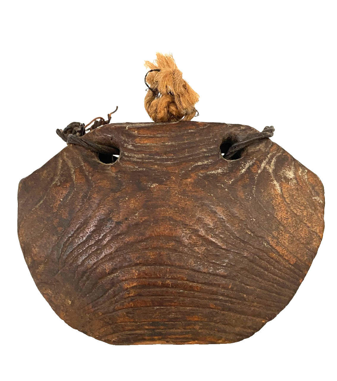 Antique Primitive tribal Wooden BELL Farm Animal Cow Hanging Bell from India