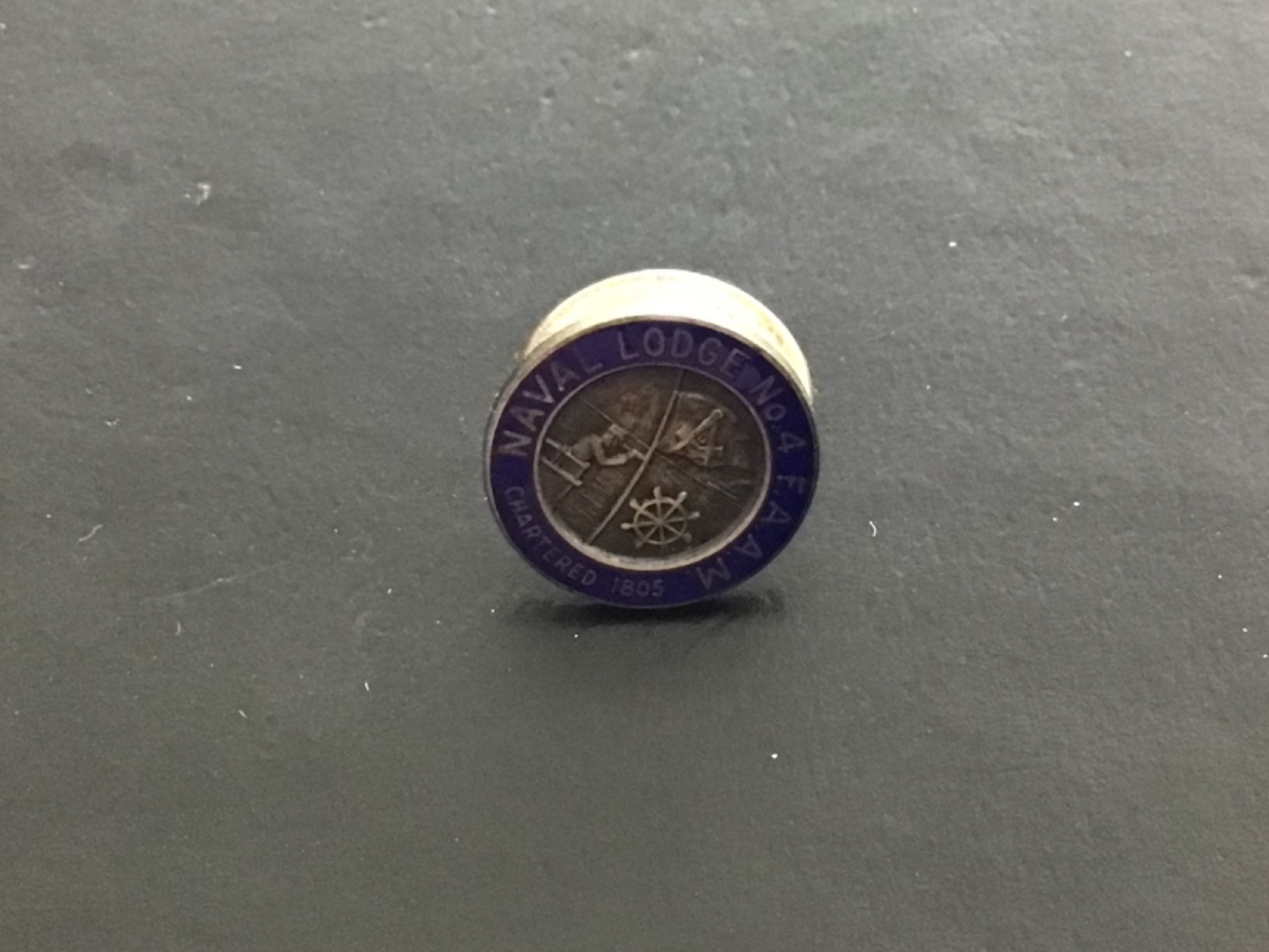 Vntg 1940s Sterling Naval Lodge 4 Masonic Pin Bastion Bros WWII