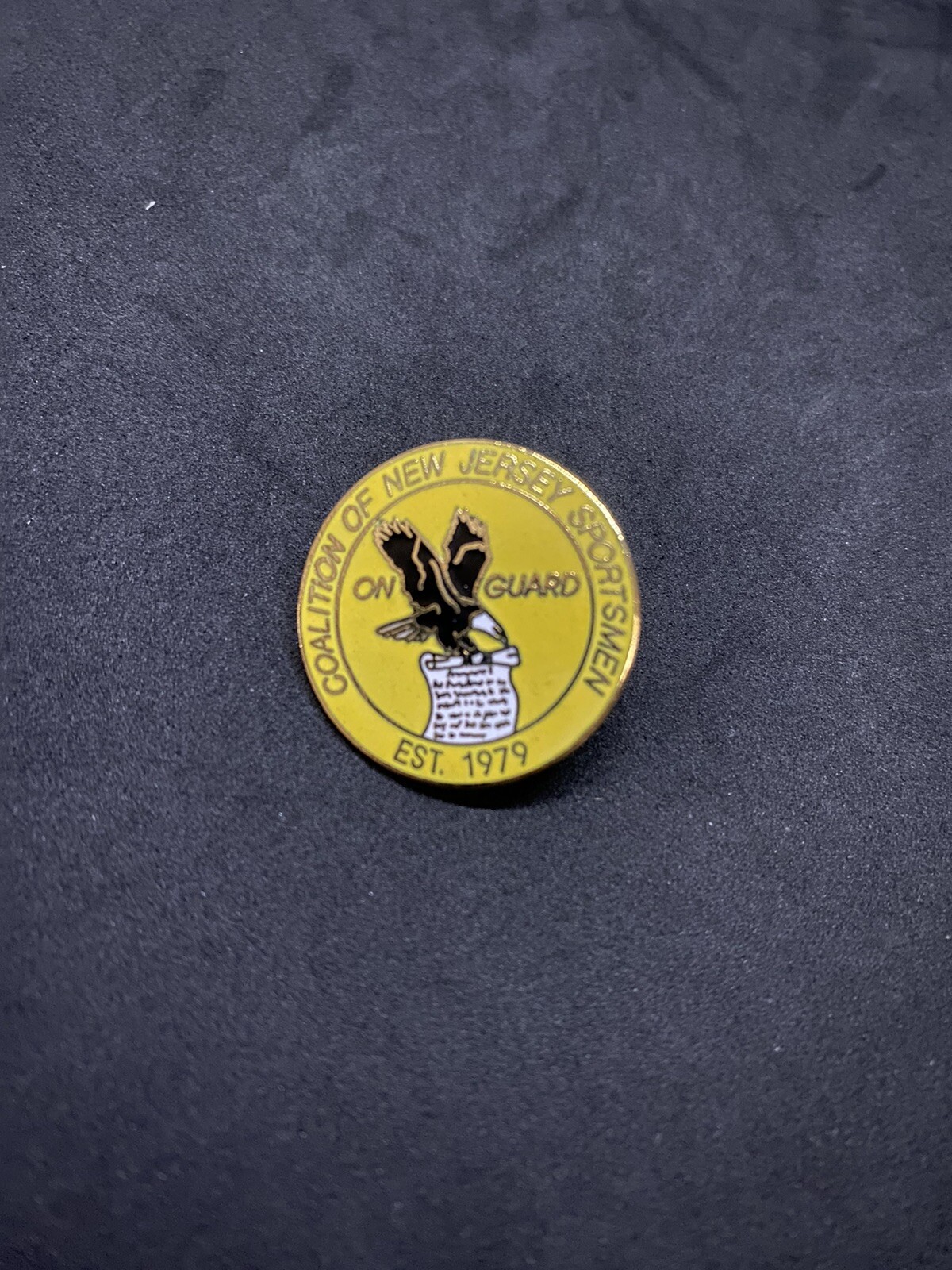 Vintage Coalition Of New Jersey Sportsmen On Guard Enamel Pin