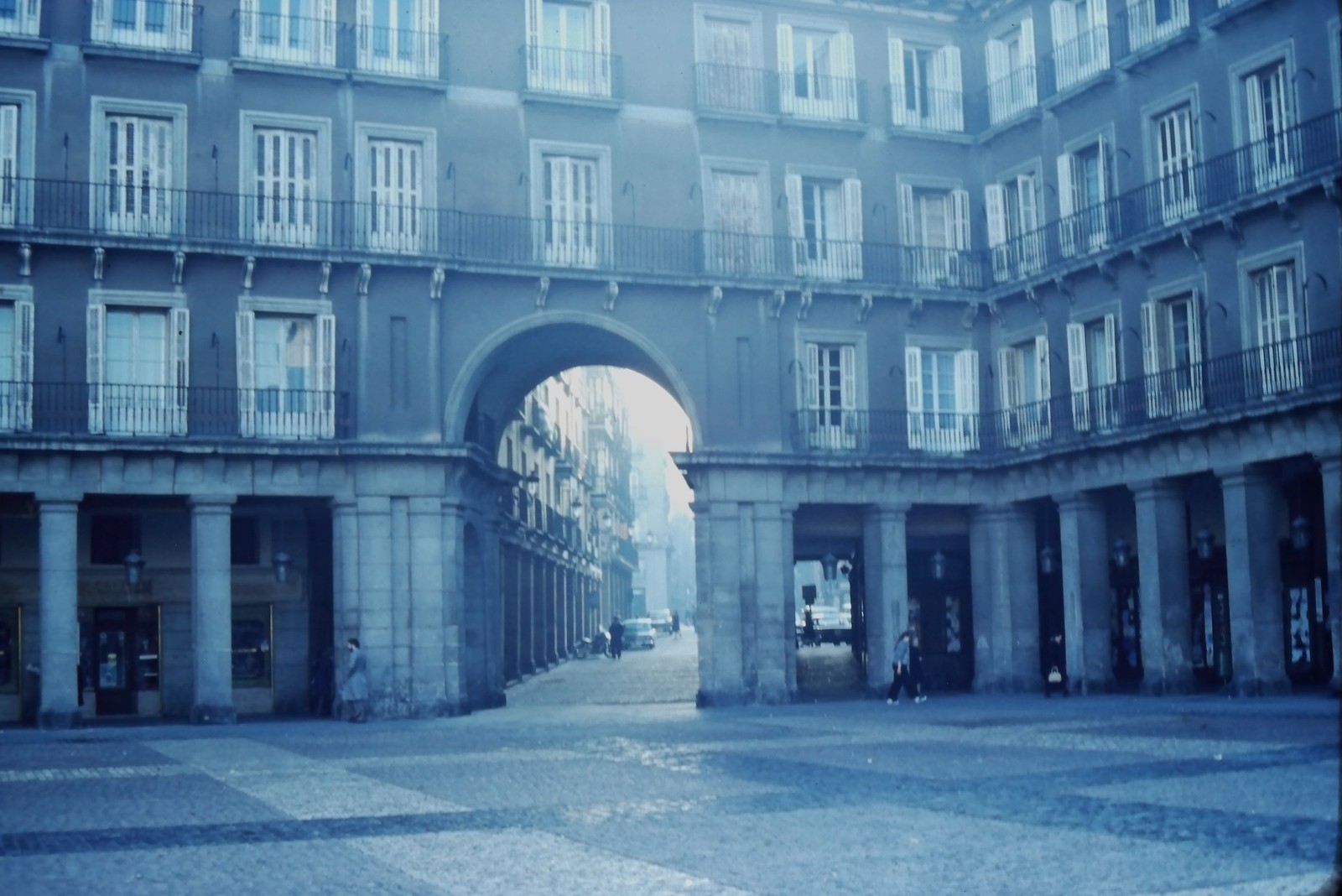 c1970\'s Kodachrome 35mm Slide, Plaza Mayor Archway Madrid Spain Architecture