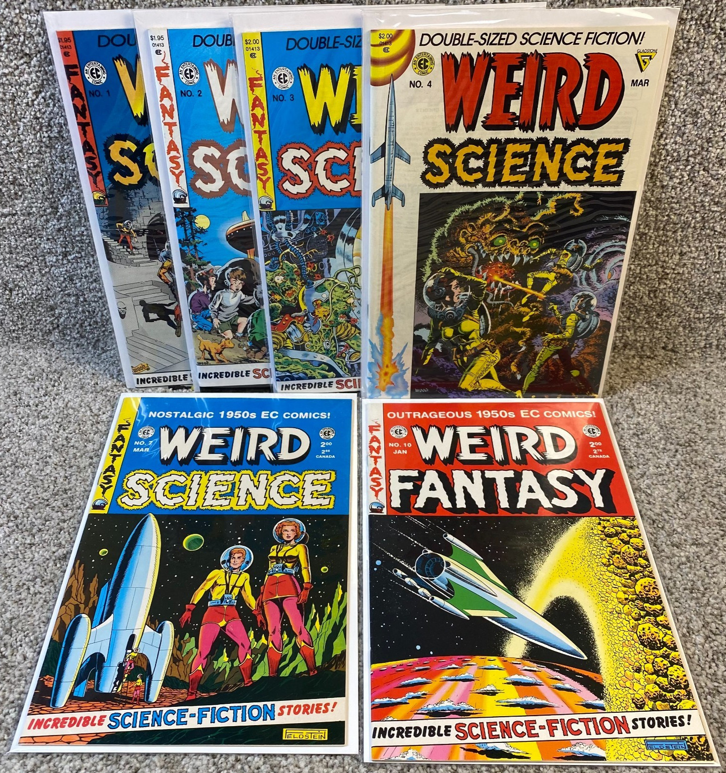 VTG 90\'s Weird Science/Fantasy EC Horror Comic Lot (6) Gladstone Russ Cochran