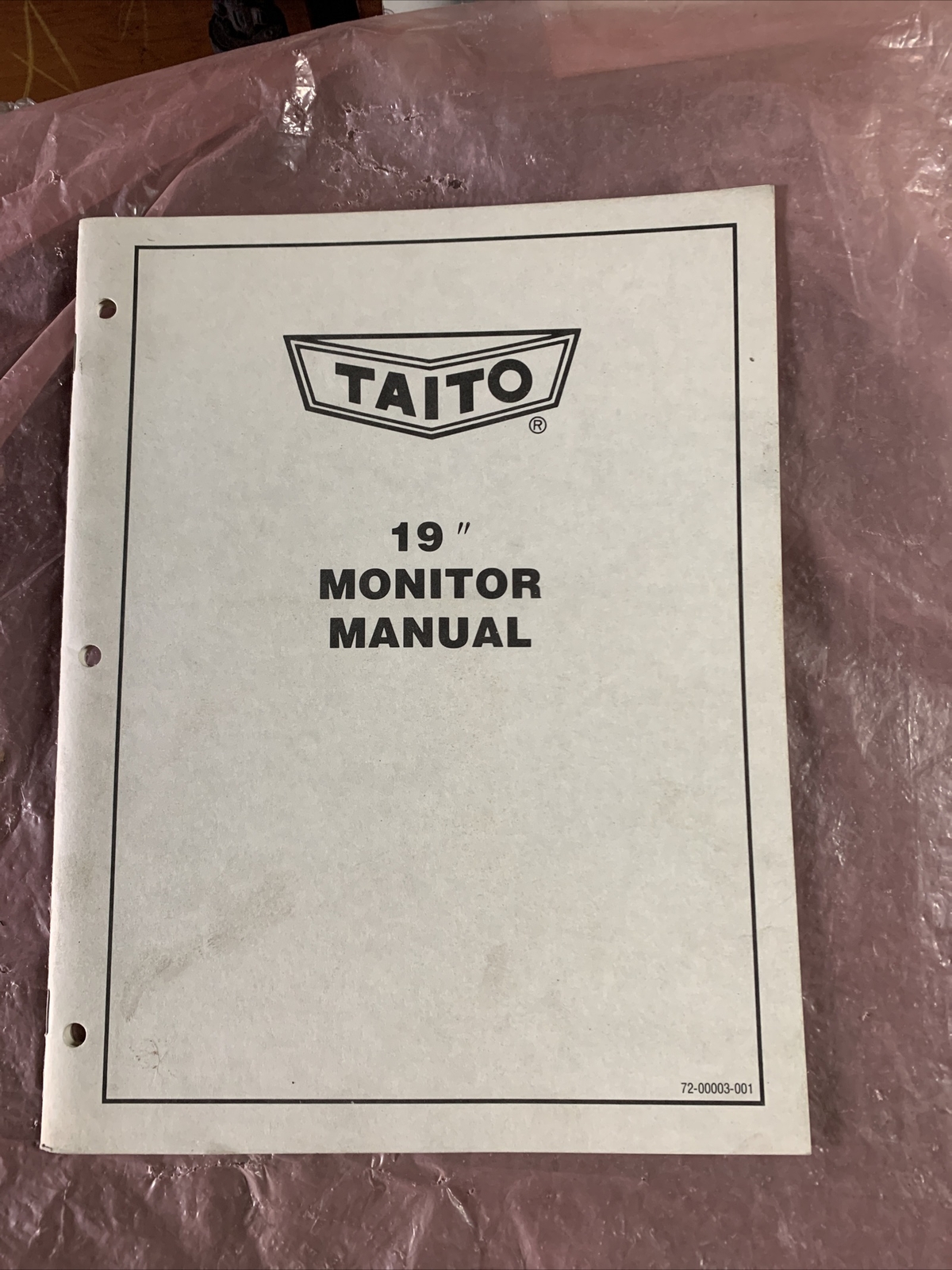 Taito Go7-904 909 Electrohome monitor,,arcade Video game manual