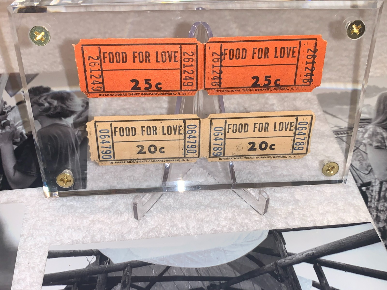 WOODSTOCK 1969 FOOD FOR LOVE TICKETS CONCESSION COUPONS JIMI HENDRIX Ephemera