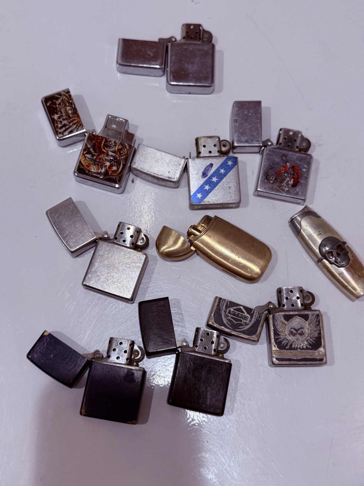 4 Zippos/ 6 Mixed Not Zippo Lighter Lot / 1 Torch Vintage To 2020