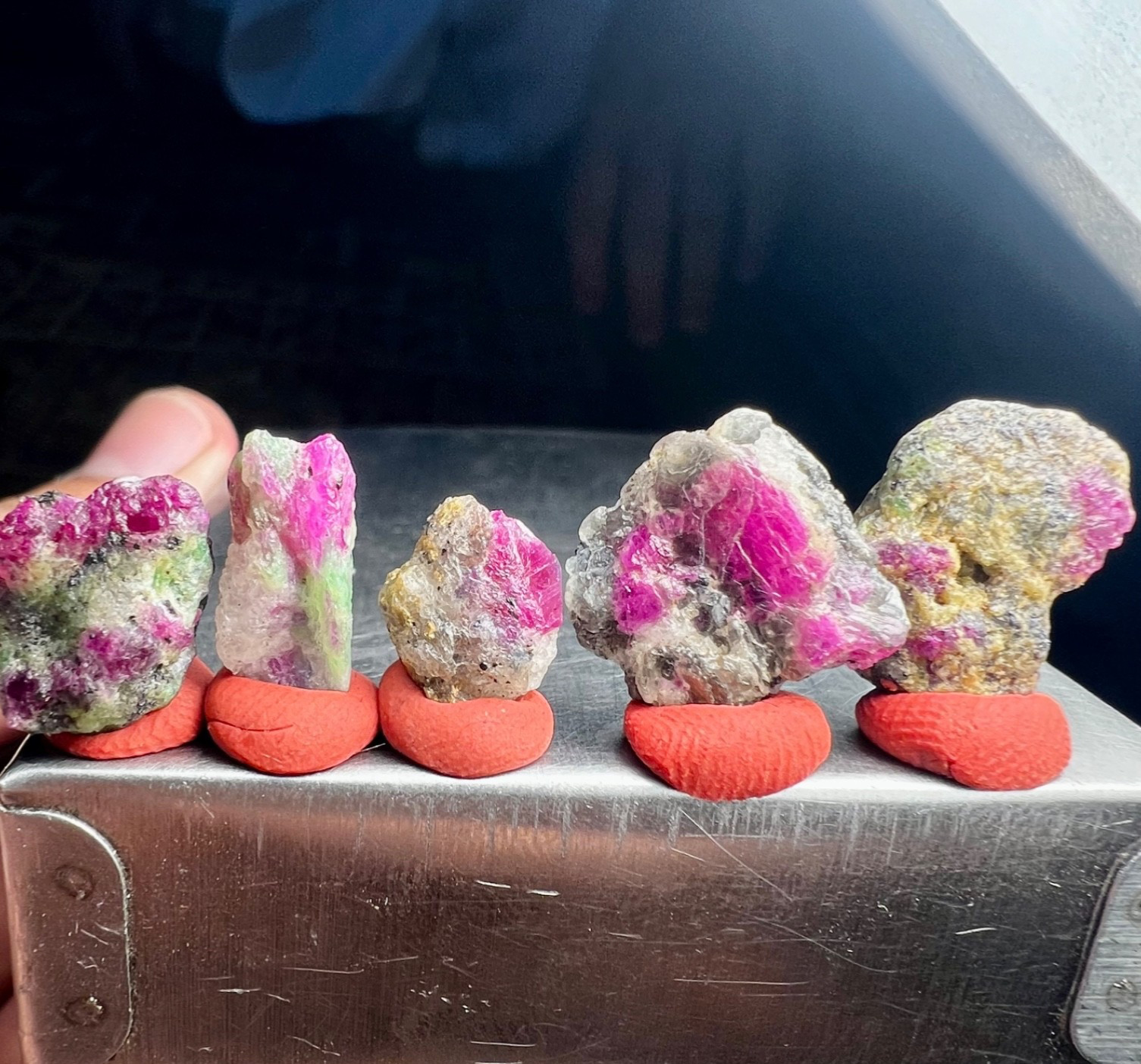 39.90 Ct Batakundi Ruby Specimen Lot 5 Pcs Natural Rough Minerals Pakistan