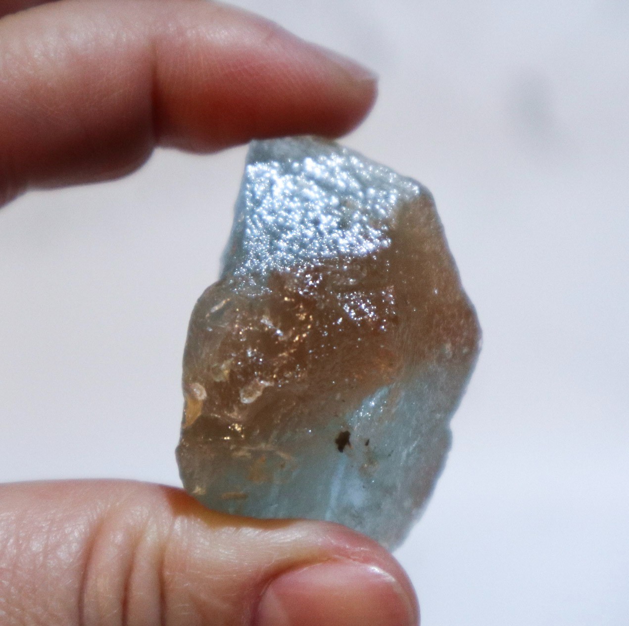 Polychrome Bicolor Topaz Crystal 209 ct Volodarsk‑Volynskii, Ukraine Natural Raw