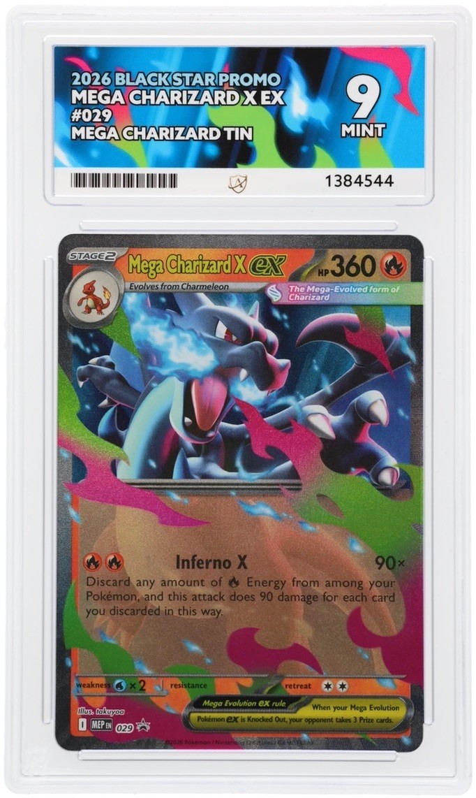 ACE 9 Mega Charizard X EX MEP 029 Black Star Promo Pokemon Mint
