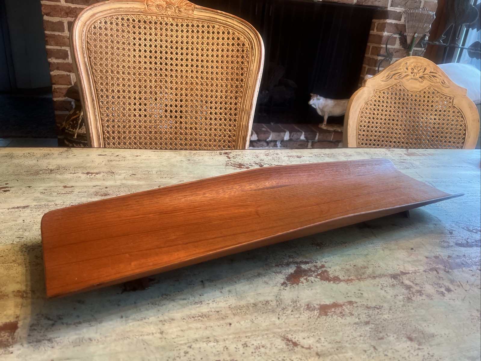 Vtg Large 1960’s Midcentury Danish Modern Maison Gourmet Teak Tray Denmark EUC