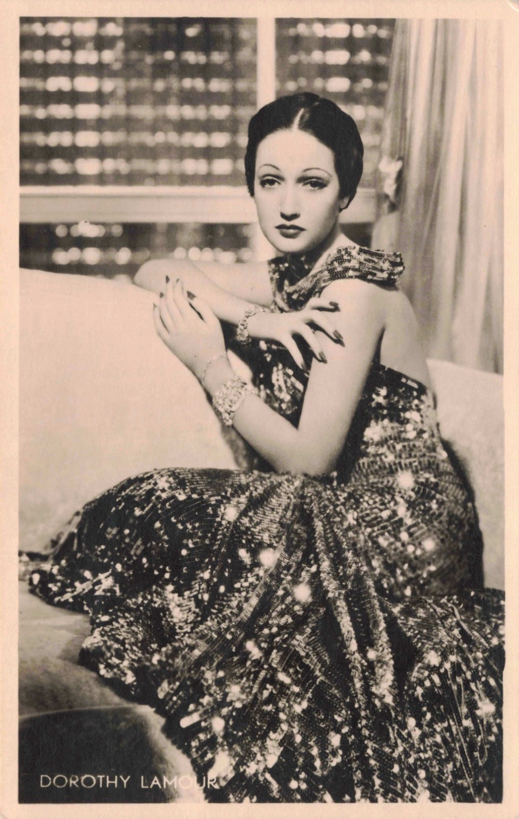 RPPC Actress Dorothy Lamour 1930s Glamour Girl Pretty Lady Real Photo Postcard