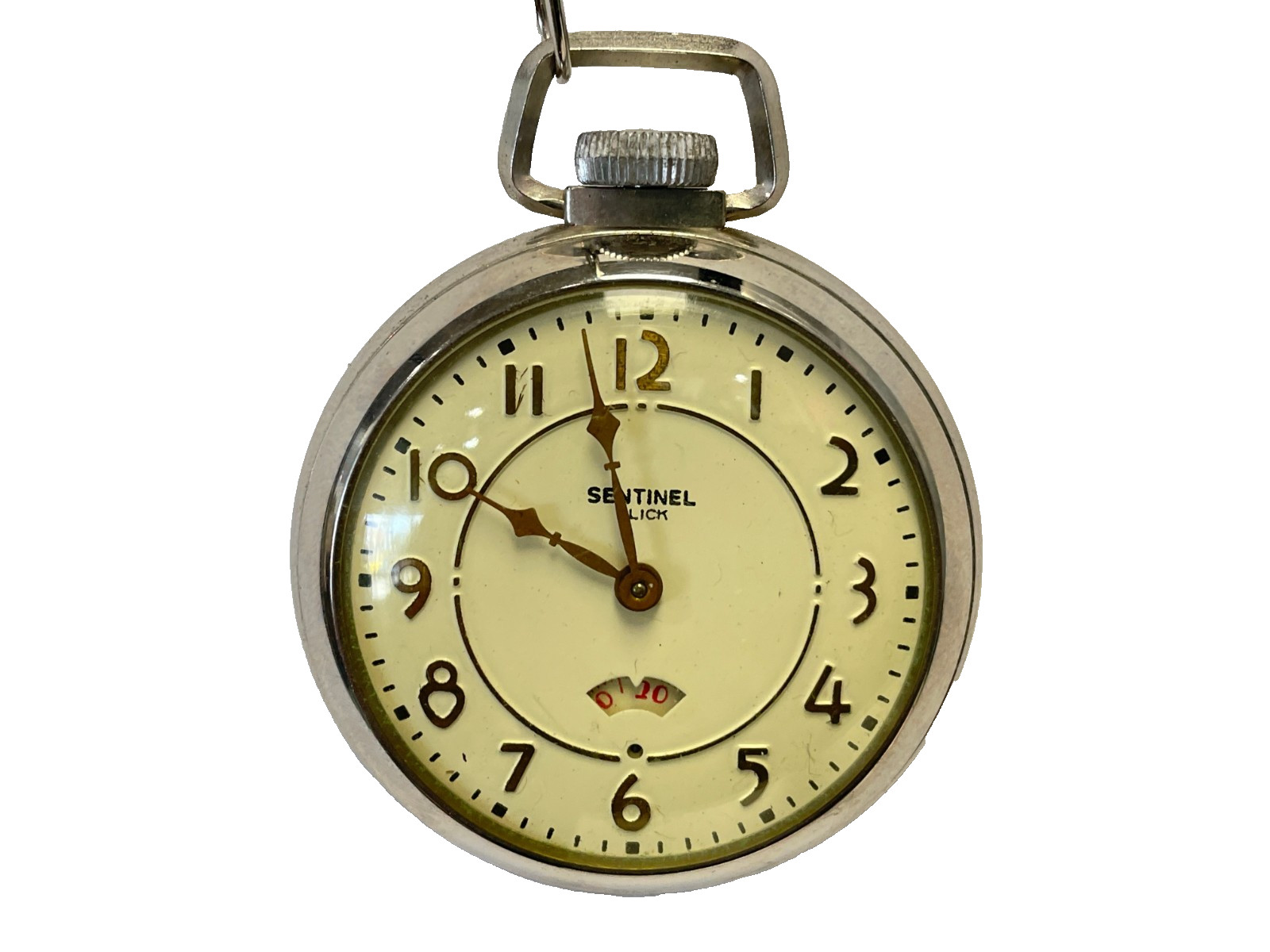 VINTAGE INGRAHAM SENTINEL CLICK SECOMETER SECONDS POCKET WATCH IN BOX VINTAGE INGRAHAM SENTINEL CLICK SECOMETER SECONDS POCKET WATCH IN BOX