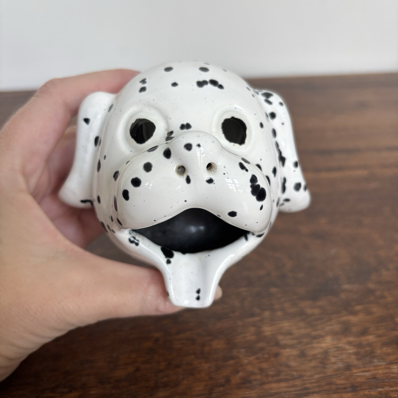 Vintage Spotted Dog Sponge Holder Retro Kitchen Sink Decor Kitsch