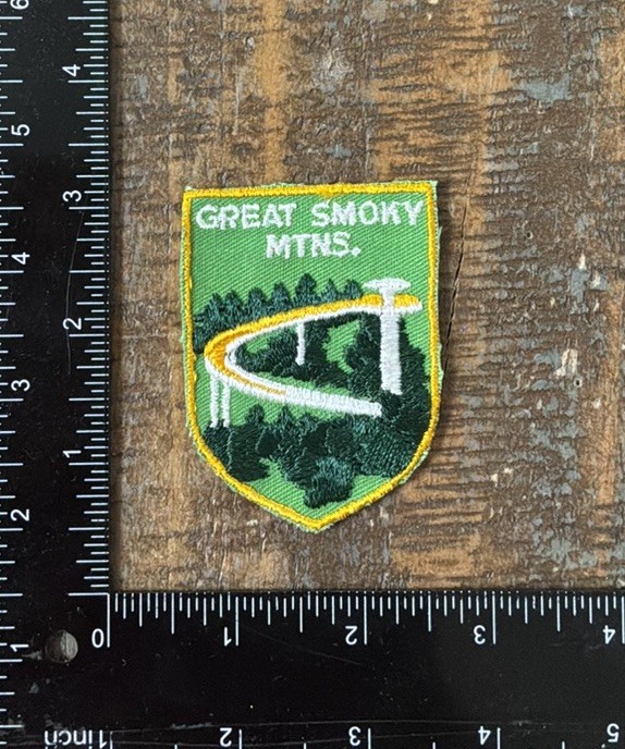 Vintage Great Smoky Mountains Clingmans Dome Observation Tower Patch NOS 1970s