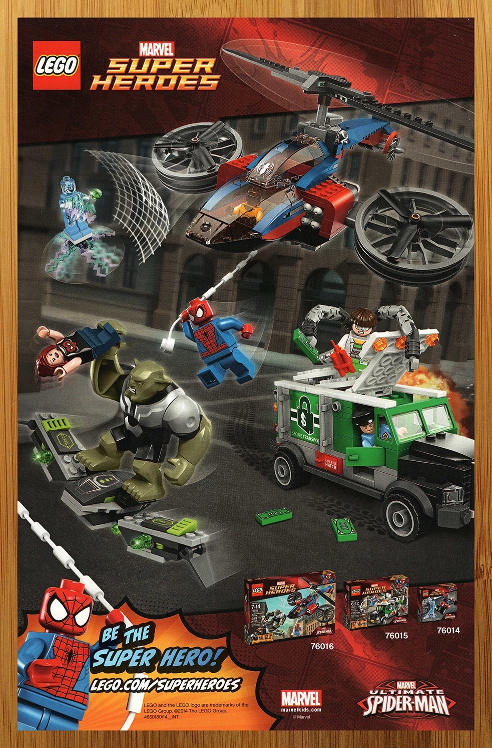 2014 LEGO Marvel Super Heroes Print Ad/Poster Spider-Man Toy Figure Vehicle Art