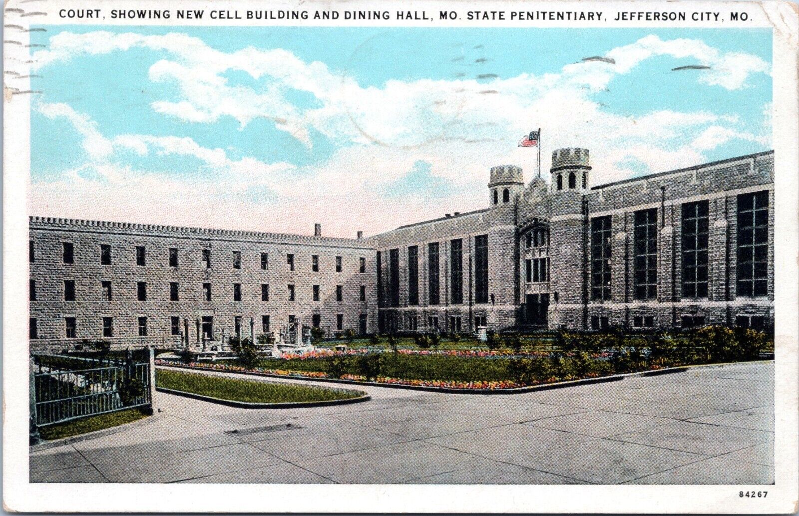 Missouri State Penitentiary Jefferson City, MO- Vintage white border Postcard