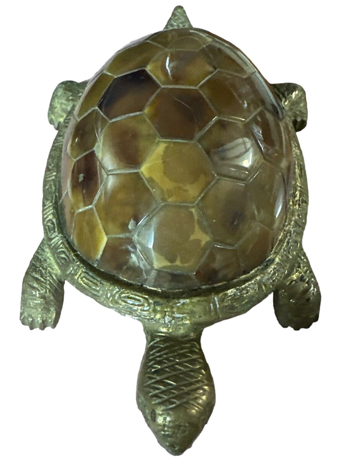 Maitland Smith Turtles Brass Figurine Object Art 7x4.5”