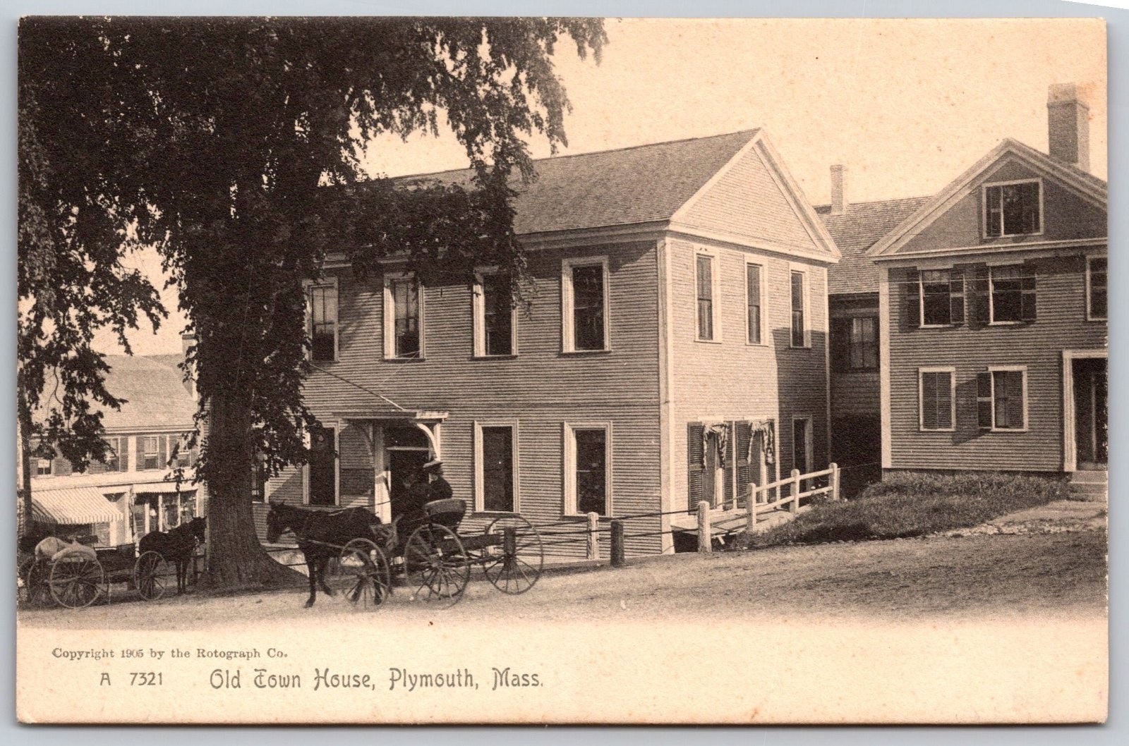 Old Town House Plymouth Massachusetts Rotograph Co. Postcard PC290