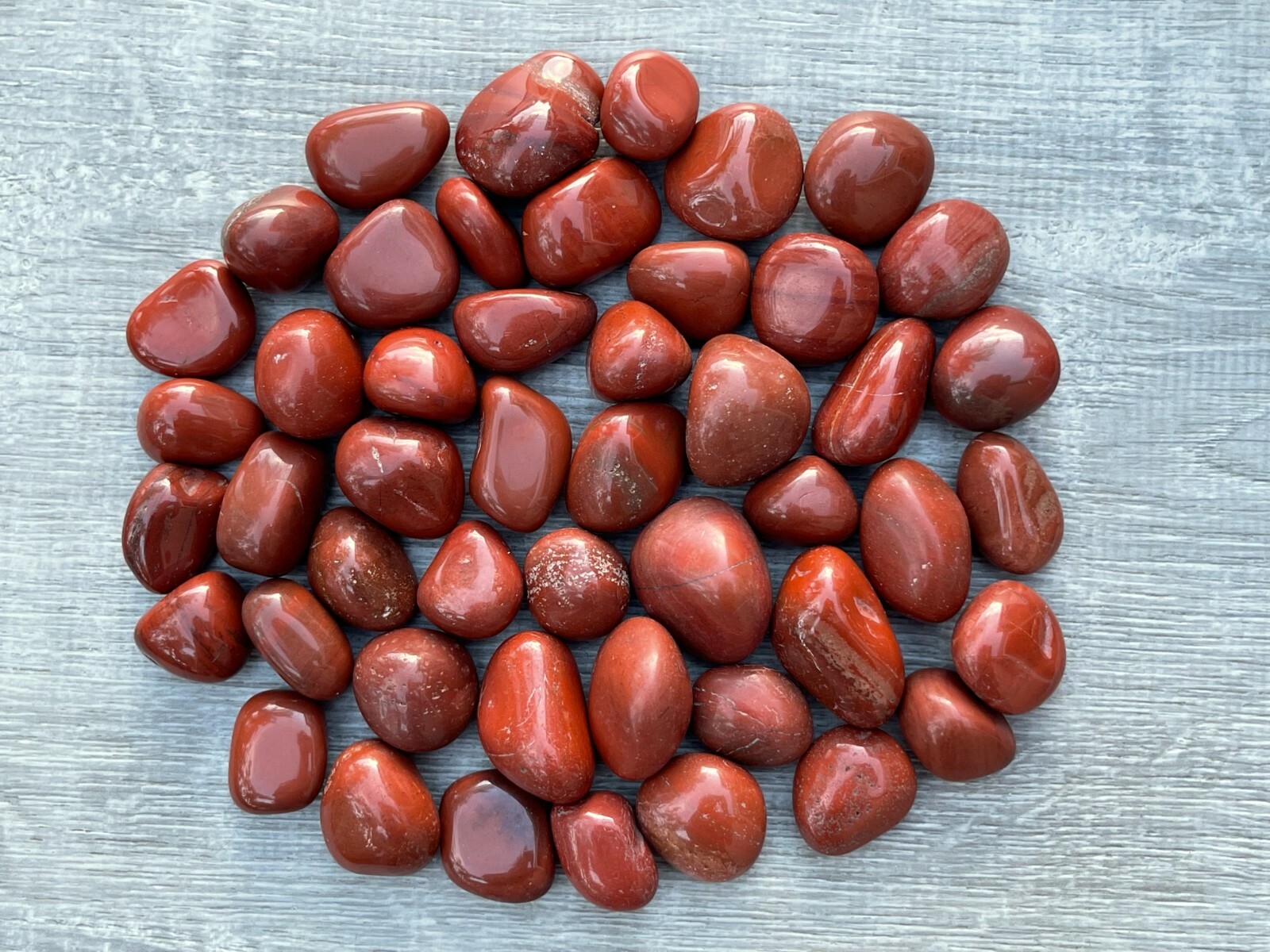 Grade A++ Red Jasper Tumbled Stones, 0.7\
