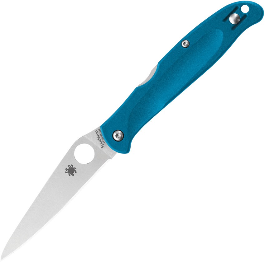 Spyderco Charisma Lightweight Lockback Blue FRN Folding CTS-BD1N Knife 259PBL