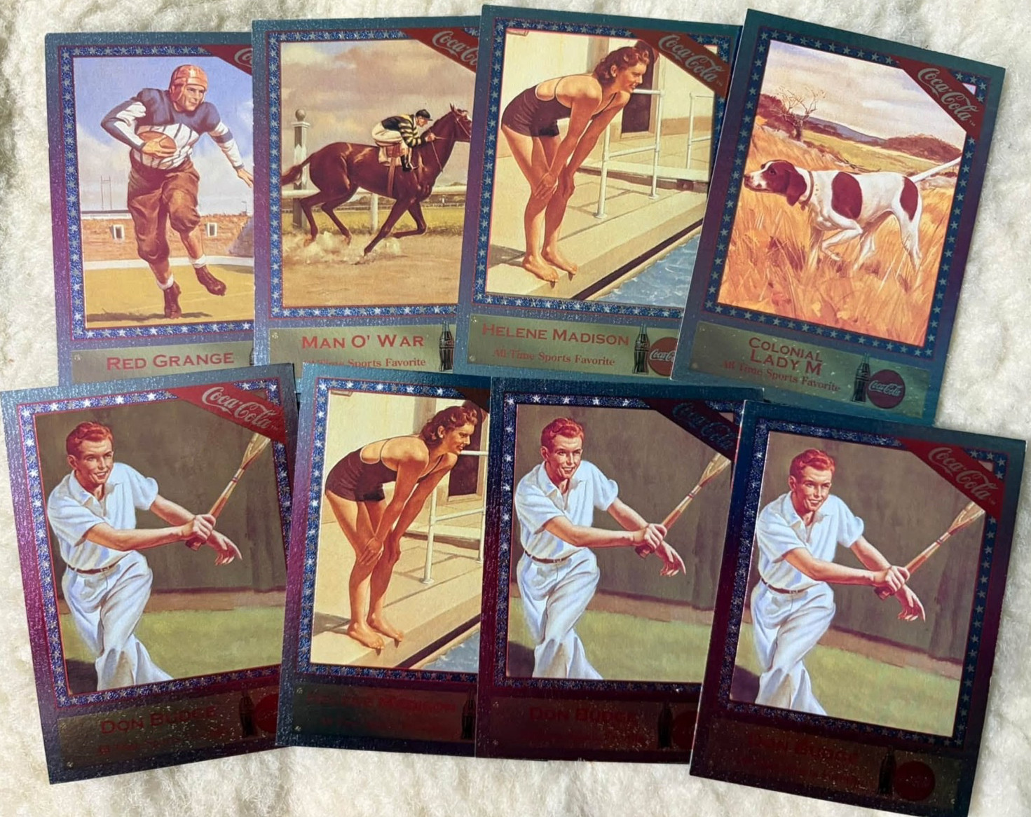 Coca-Cola 1995 All Time Sports Favorites - LOT OF 8 CARDS - 