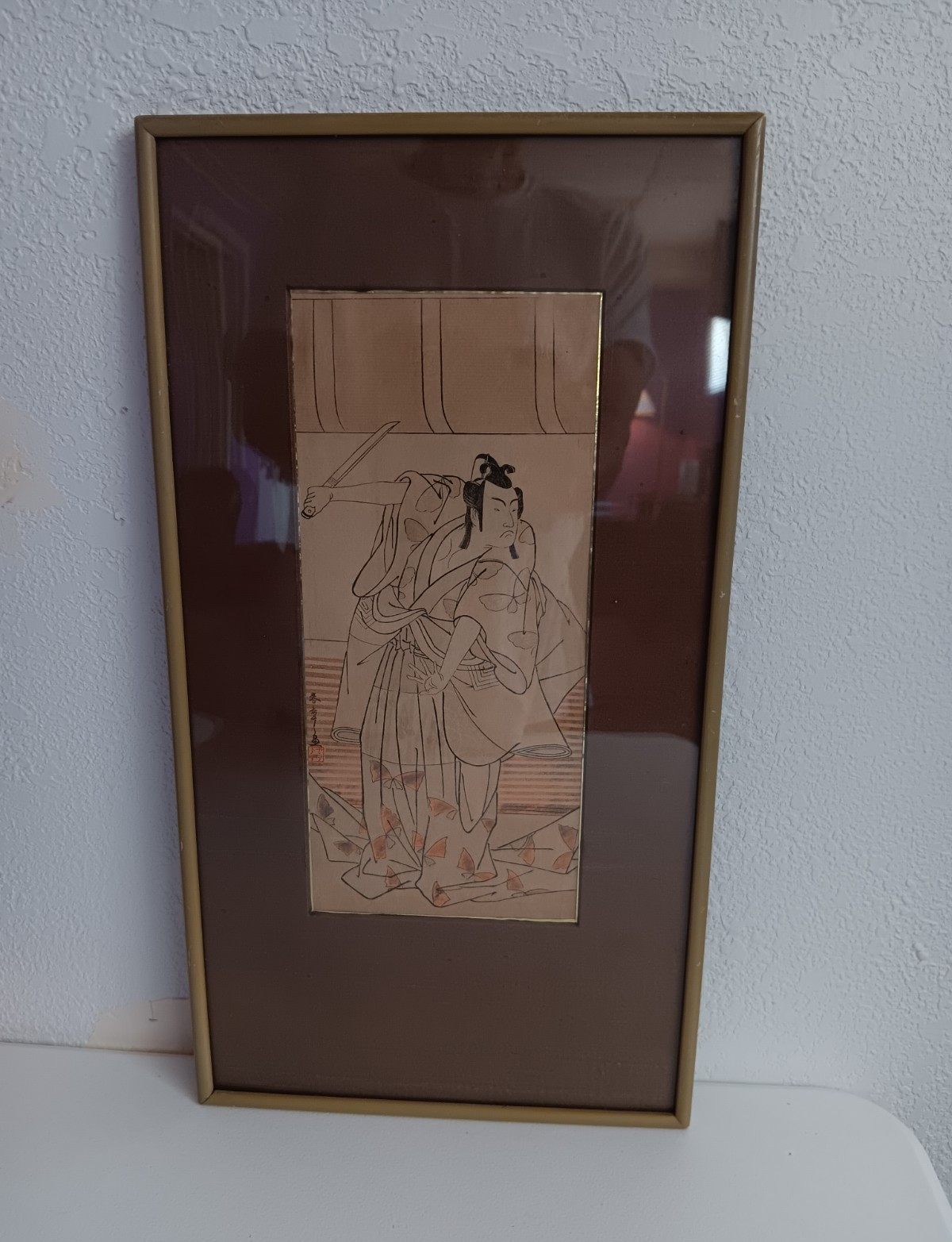 Early Japanese Kabuki Actor Woodblock Print