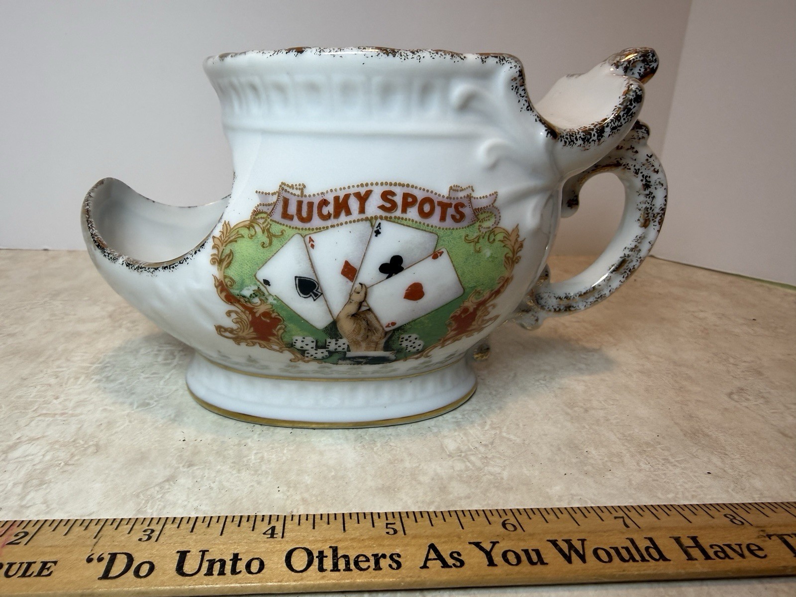 Vintage BRANDENBURG LUCKY SPOTS Ceramic SHAVING MUG