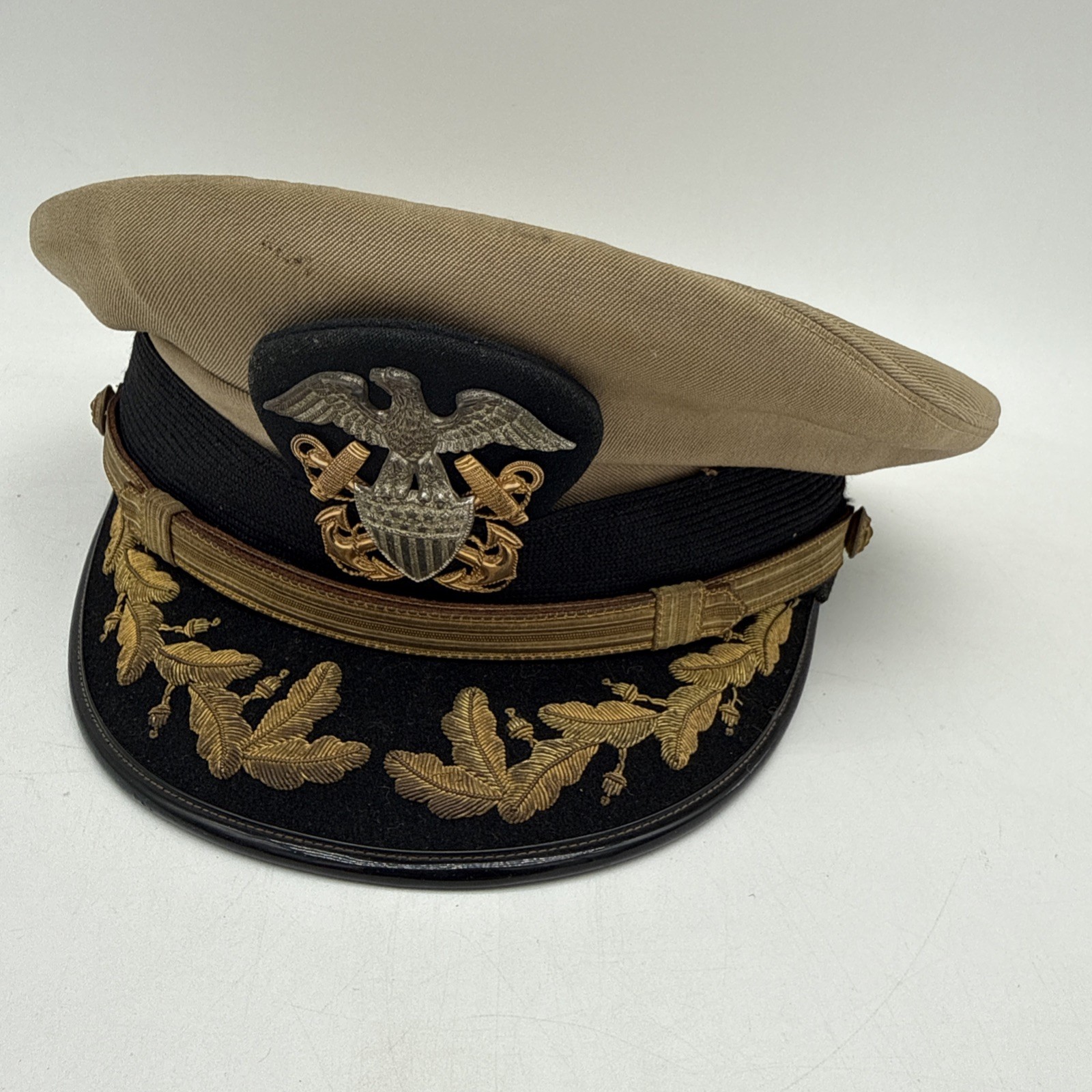 Vintage Military Navy Commander Hat Miyazima & Co LTD 1930s or 1940s