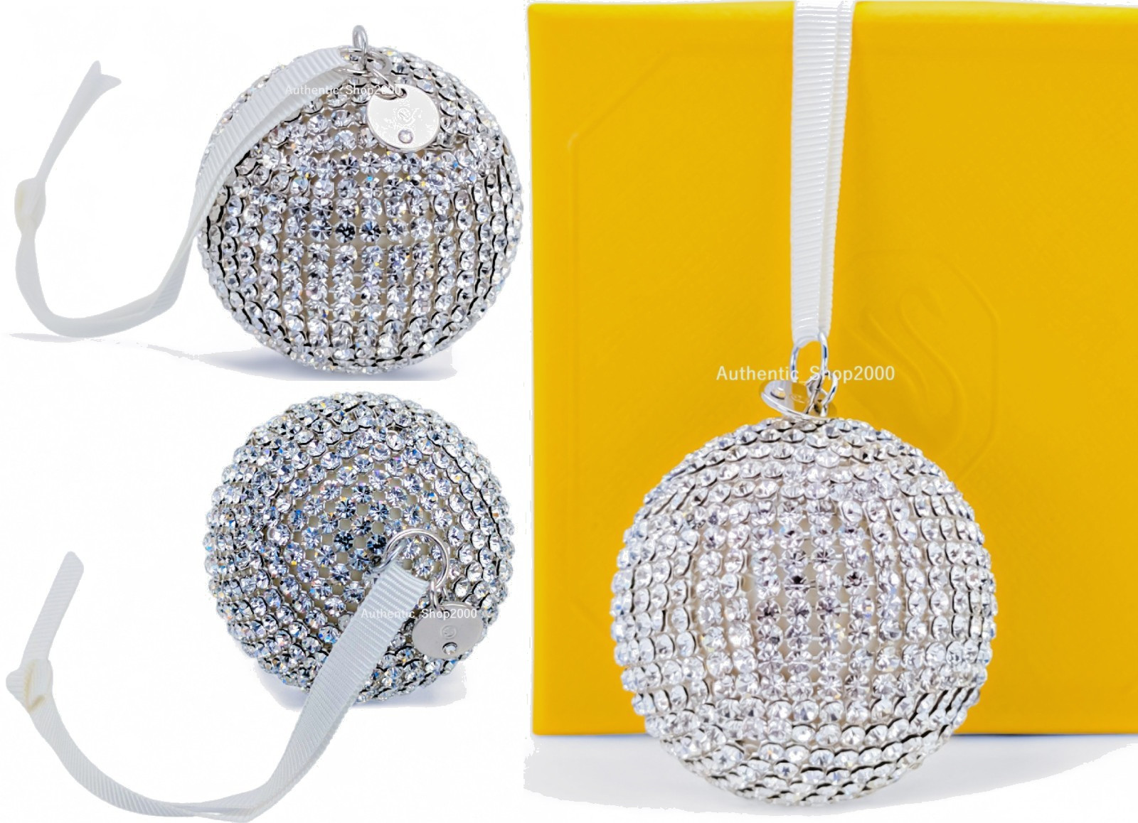 New 100% Auth SWAROVSKI Holiday Magic Disco Crystal Mesh Ball Ornament 5737045