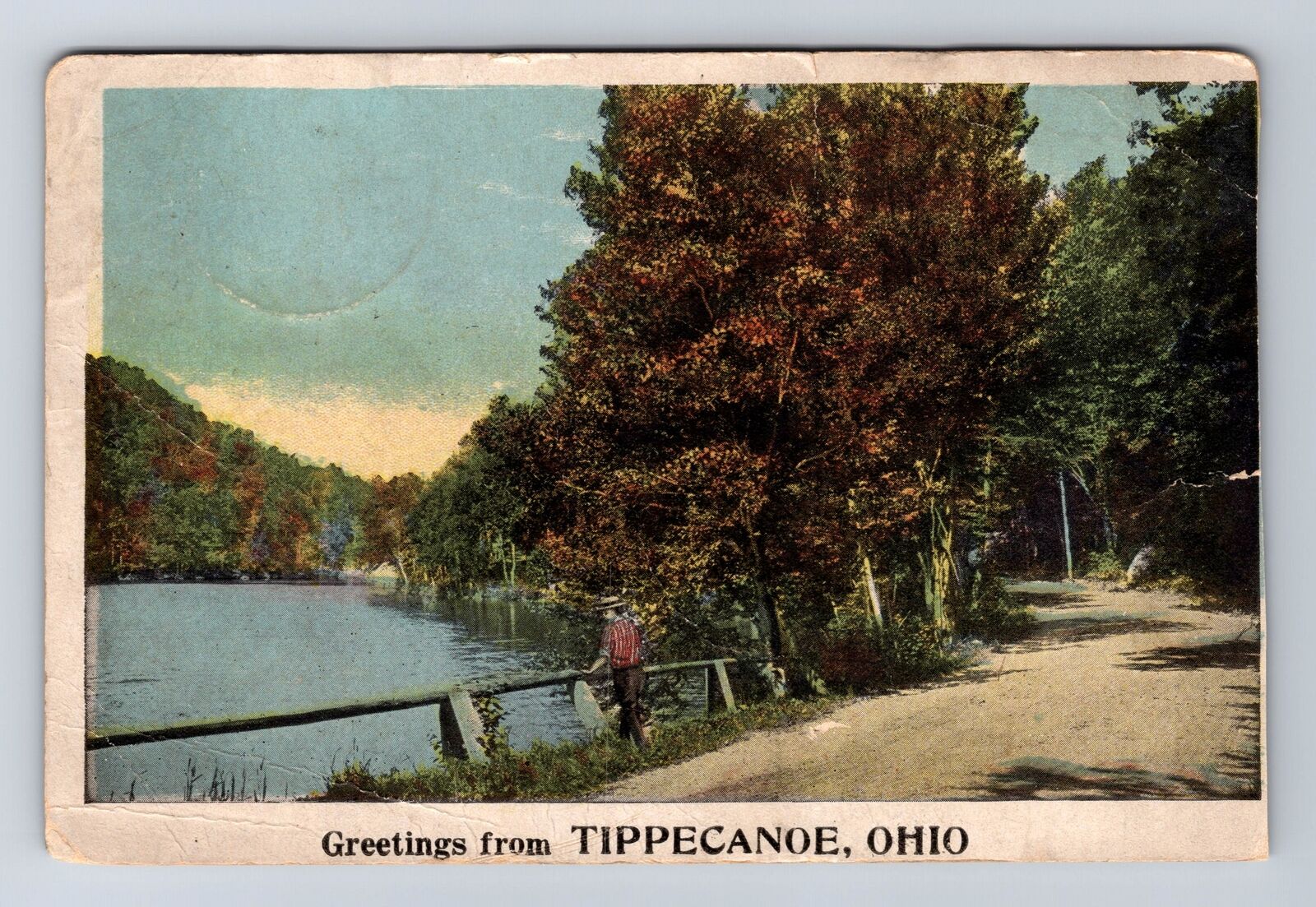 Tippecanoe OH-Ohio, General Greetings Lake Area, Antique Vintage c1923 Postcard