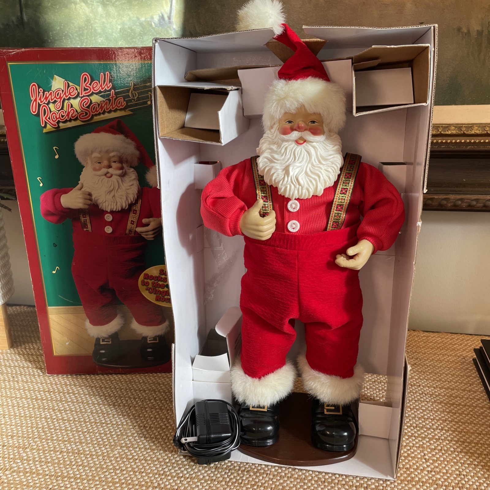 VTG 1st Edition Jingle Bell Rock Santa Animated Musical Dancing Santa Claus 1998