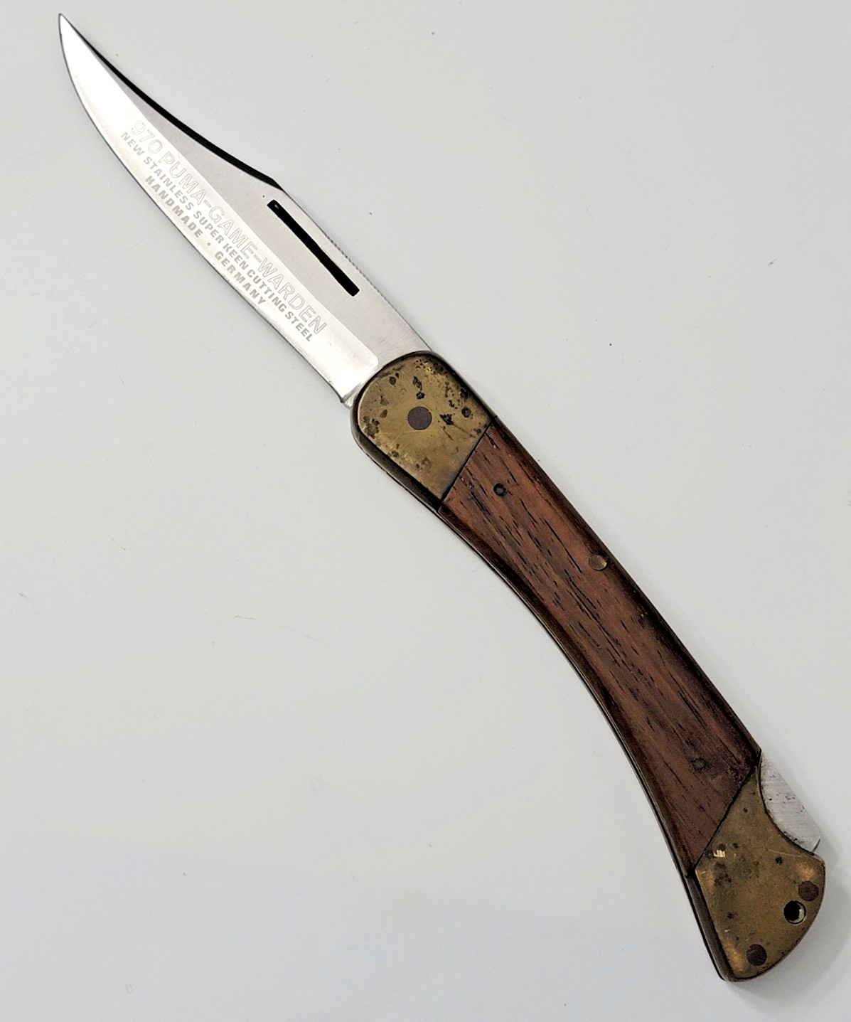 Vintage Puma German 970 Game Warden Pocket Knife Stainless Super Keen 1972 Vintage Puma German 970 Game Warden Pocket Knife Stainless Super Keen 1972