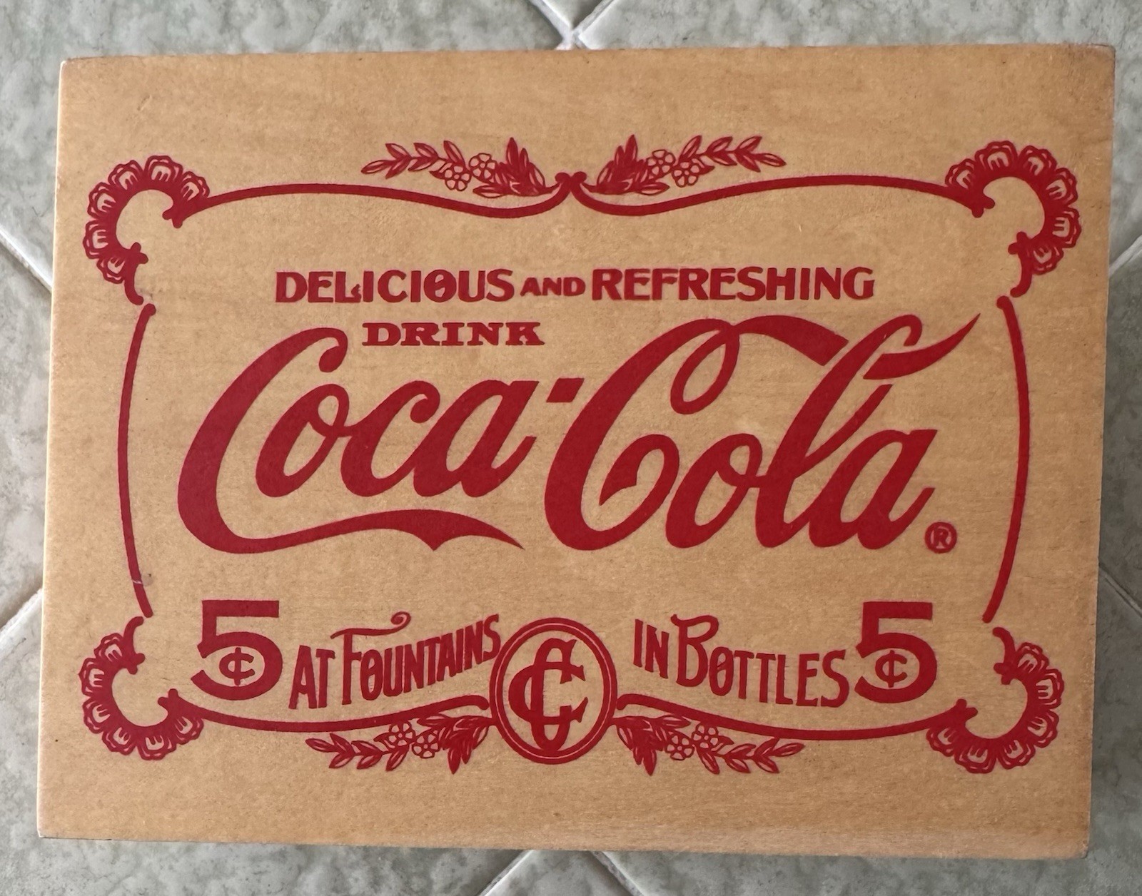 VINTAGE 1996 ERTL COCA-COLA 1932 FORD PANEL DELIVERY TRUCK DIECAST WOOD BOX