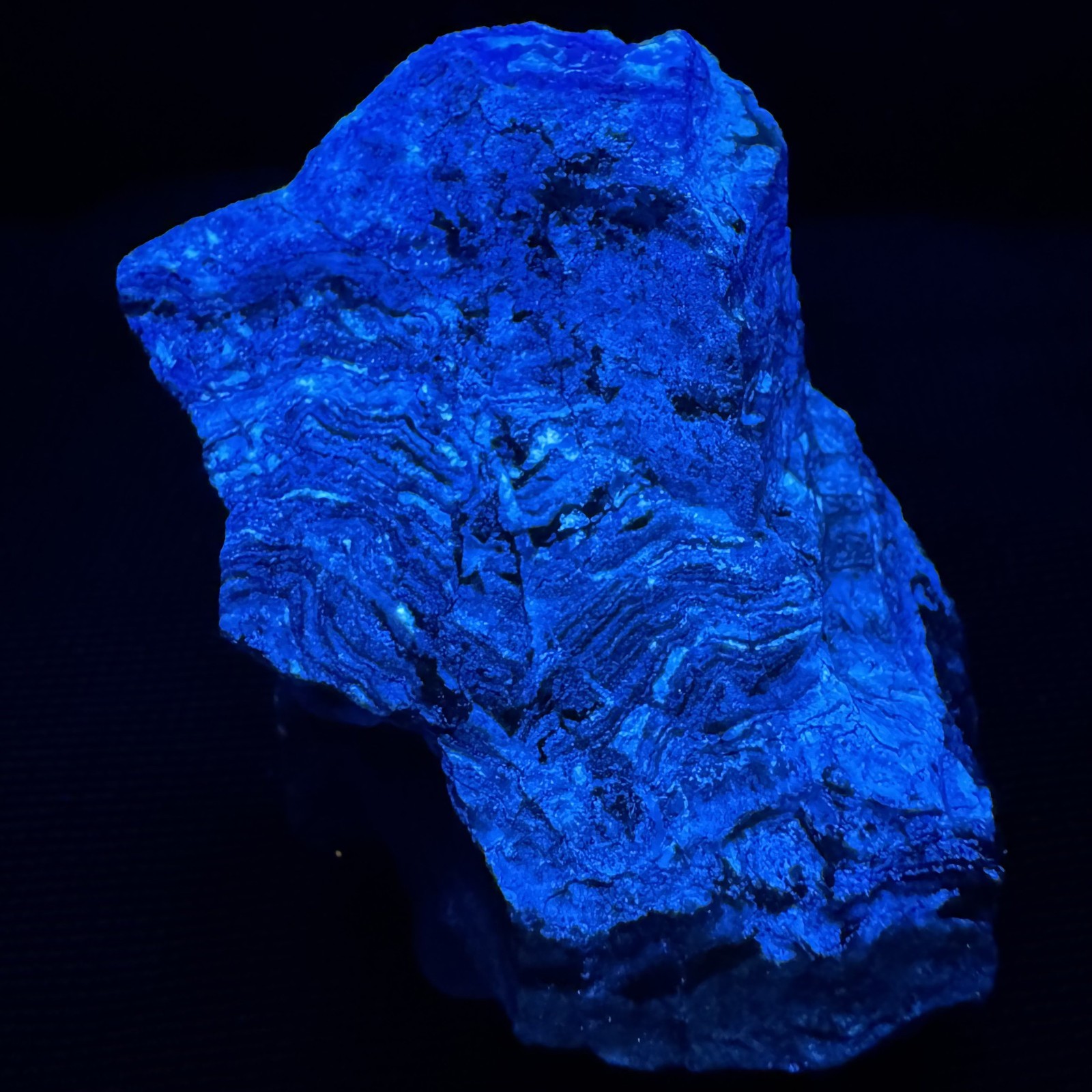 Solid Fluorescent Hydrozincite: Goodspring District, Spring Mountains, Nevada