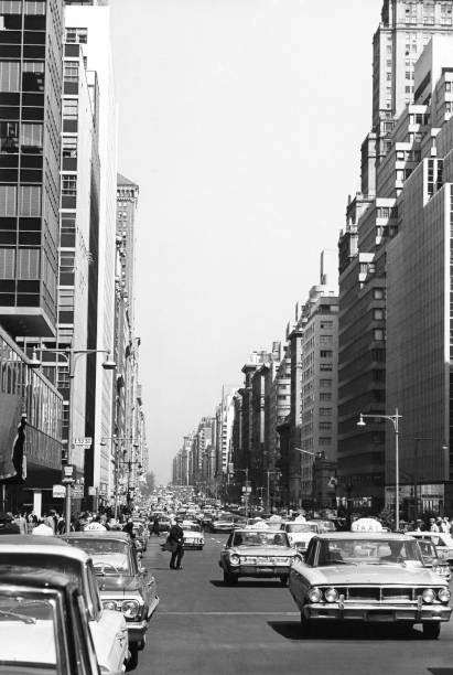 New York Park Avenue In The 1960S Historic 1960s Old Photo