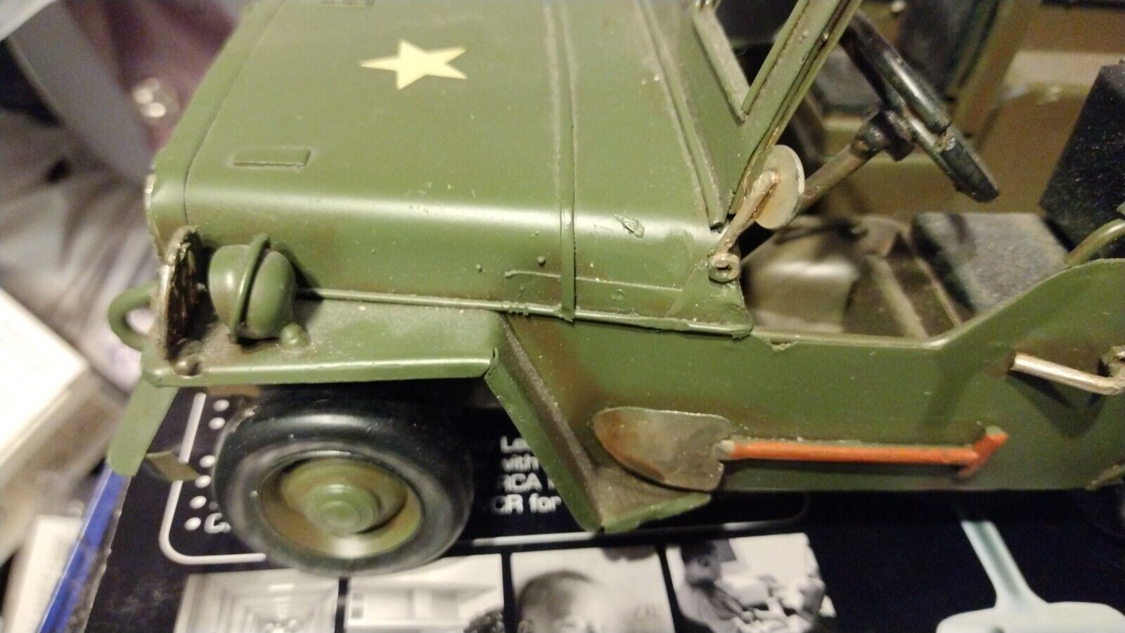 Vintage Hand Crafted Army Jeep Replica - One of a Kind Creation