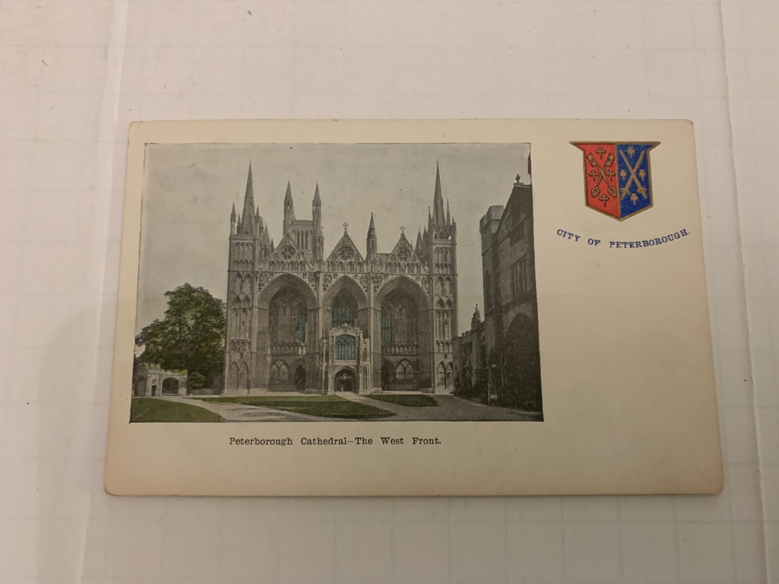 c.1910 Peterborough Cathedral The West Front Peterborough England Postcard