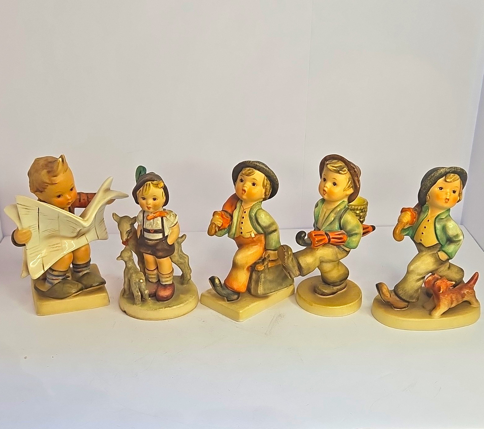 Goebel Hummel Porcelain Hand Painted Children Figurine Lot of 5 W Germany
