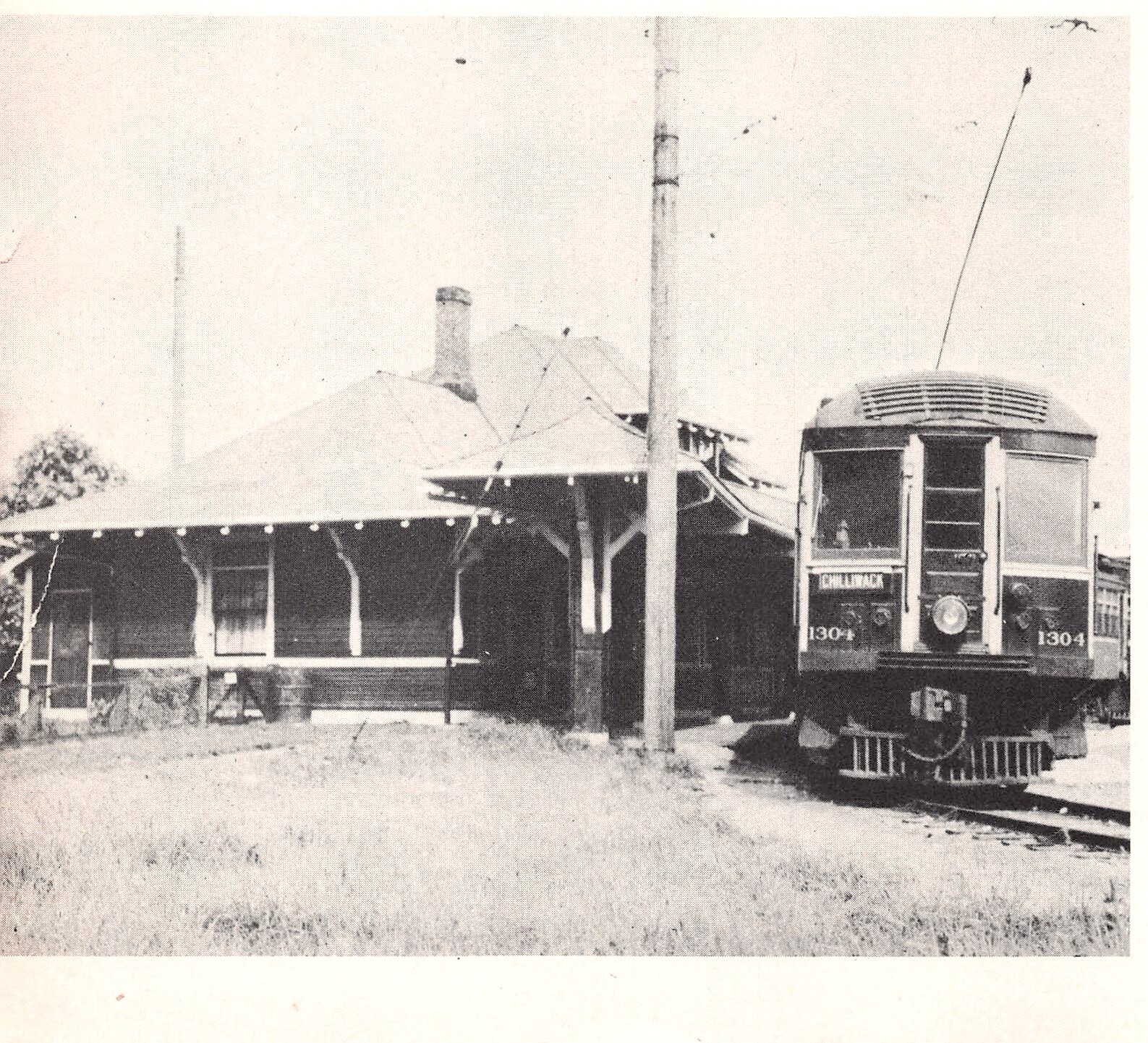Chilliwack Depot Umbrella Sheds Curving Gracefully With Tracks Vtg Mag Excerpt