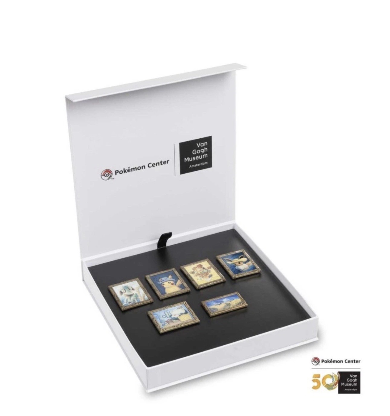 POKEMON CENTRE X VAN GOGH MUSEUM 6 PIN BOX SET BRAND NEW EXCLUSIVE 