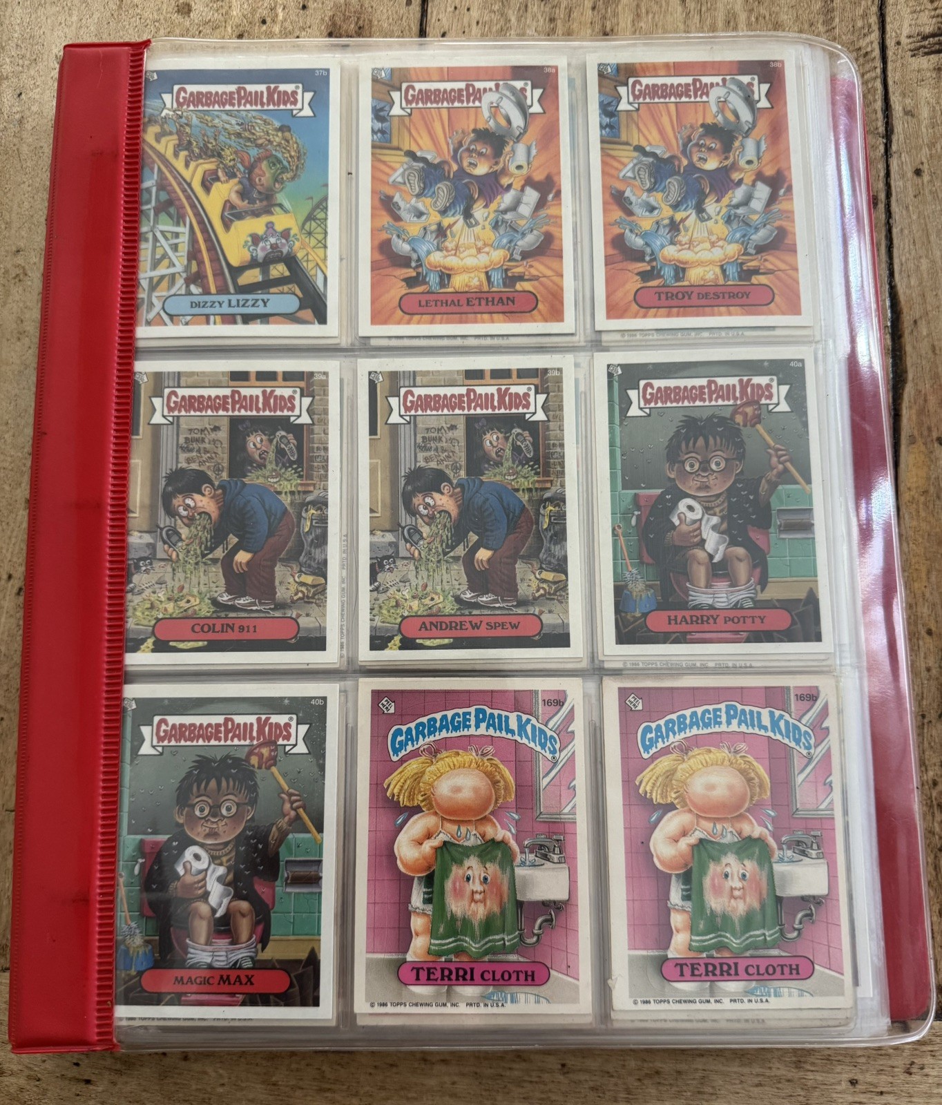 1986 ,2003 & 2006 Topps Garbage Pail Kids Trading Cards Binder Lot 200 Plus ￼