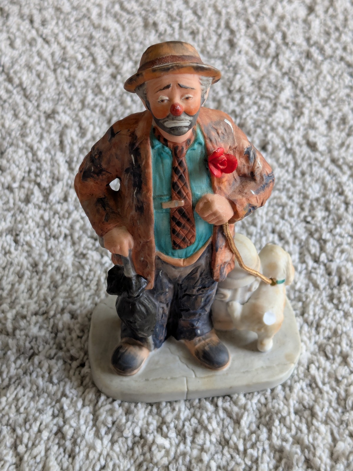 Rare Vintage Emmett Kelly Jr Clown with Dog 1987 Figurine 3639/15000 Rare Vintage Emmett Kelly Jr Clown with Dog 1987 Figurine 3639/15000