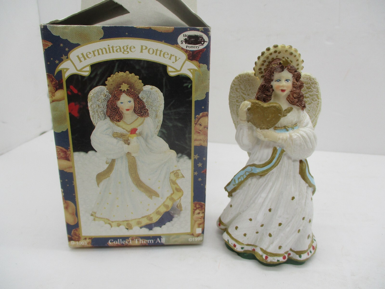 Vintage 1995 Angel Resin Figurine Figure Sculpture Hermitage Pottery