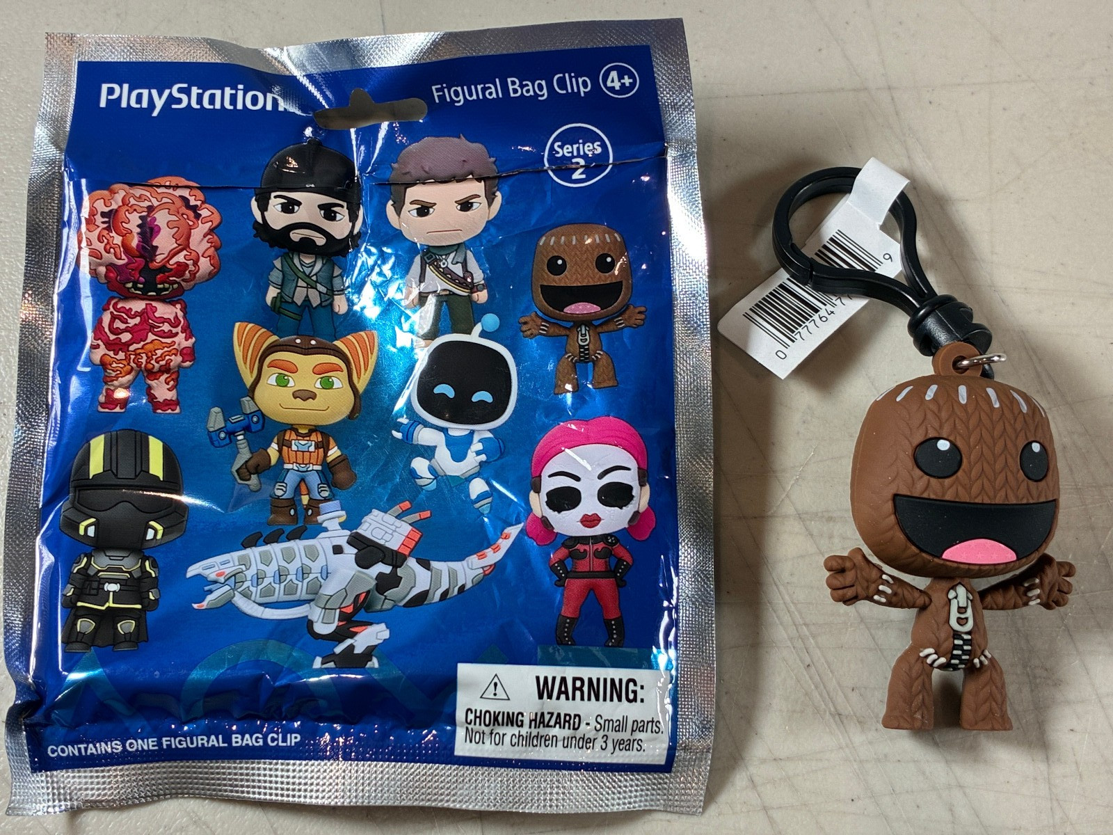 Sony Playstation Sackboy 3D Figural Bag Clip Backpack Keychain