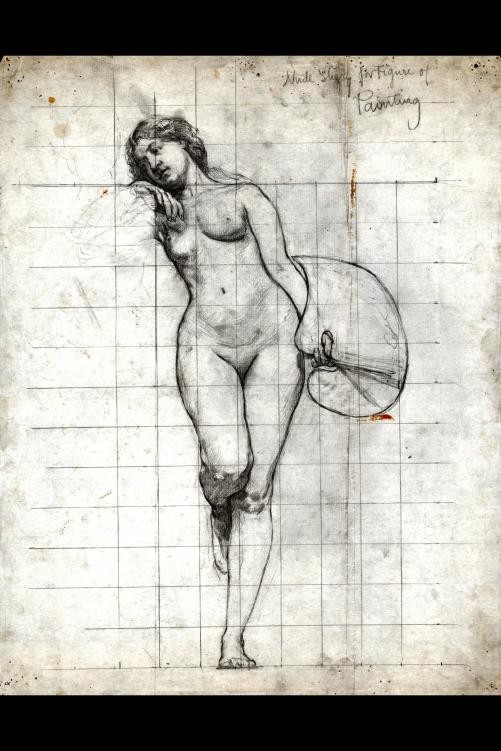 Washington D.C. Kenyon Cox Nude Study Painting Allegorical Drawing c1896