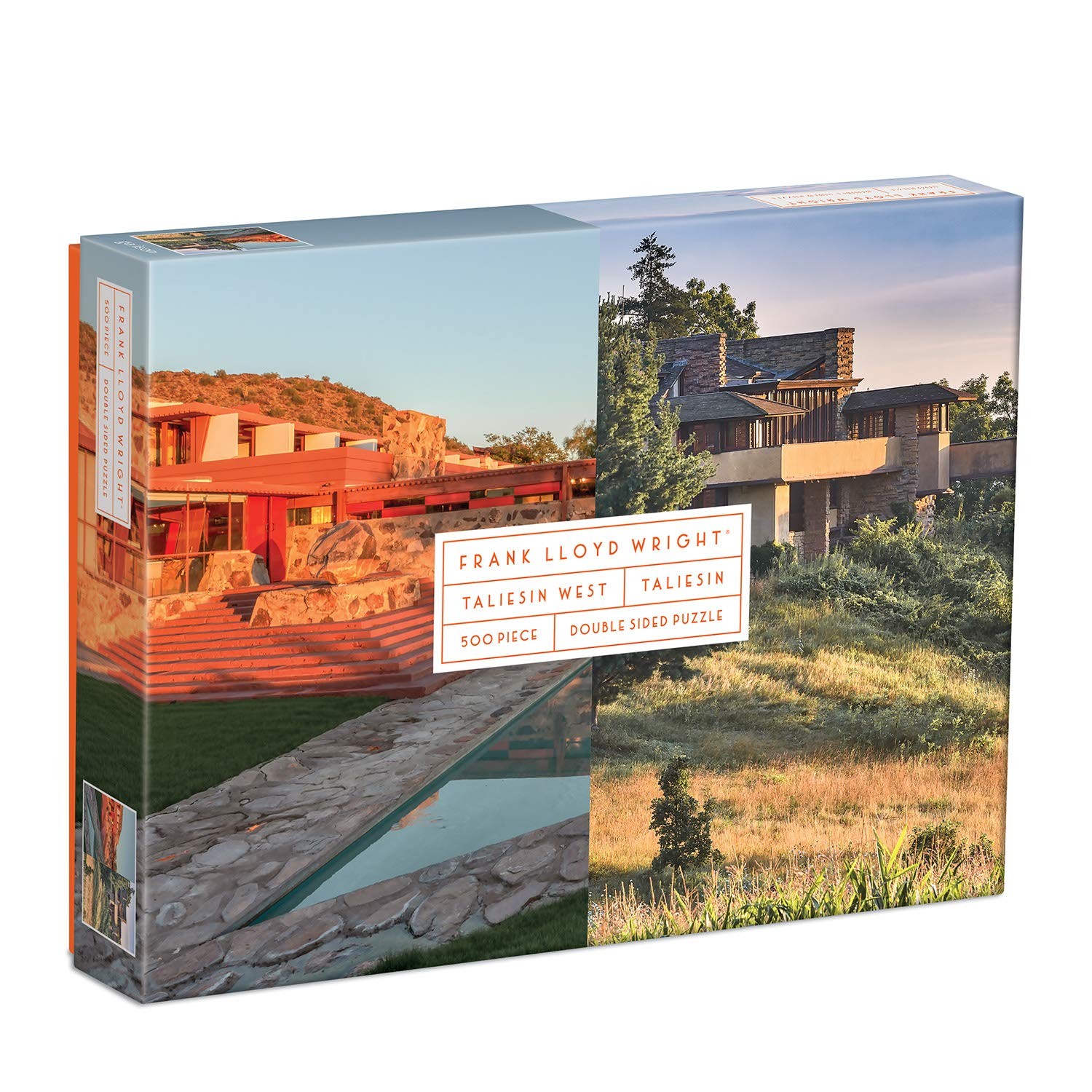 Galison Frank Lloyd Wright Taliesin And Taliesin West 500 Piece Double-Sided