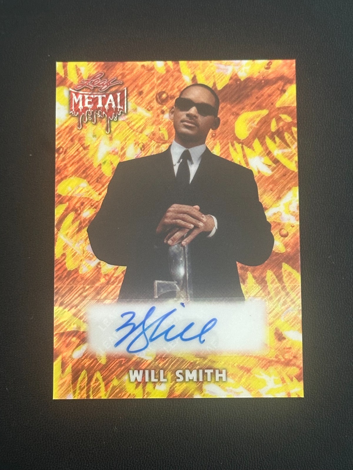 WILL SMITH 2026 LEAF METAL HALLOWEEN PUMPKIN AUTO 1/1 SSP  MEN IN BLACK
