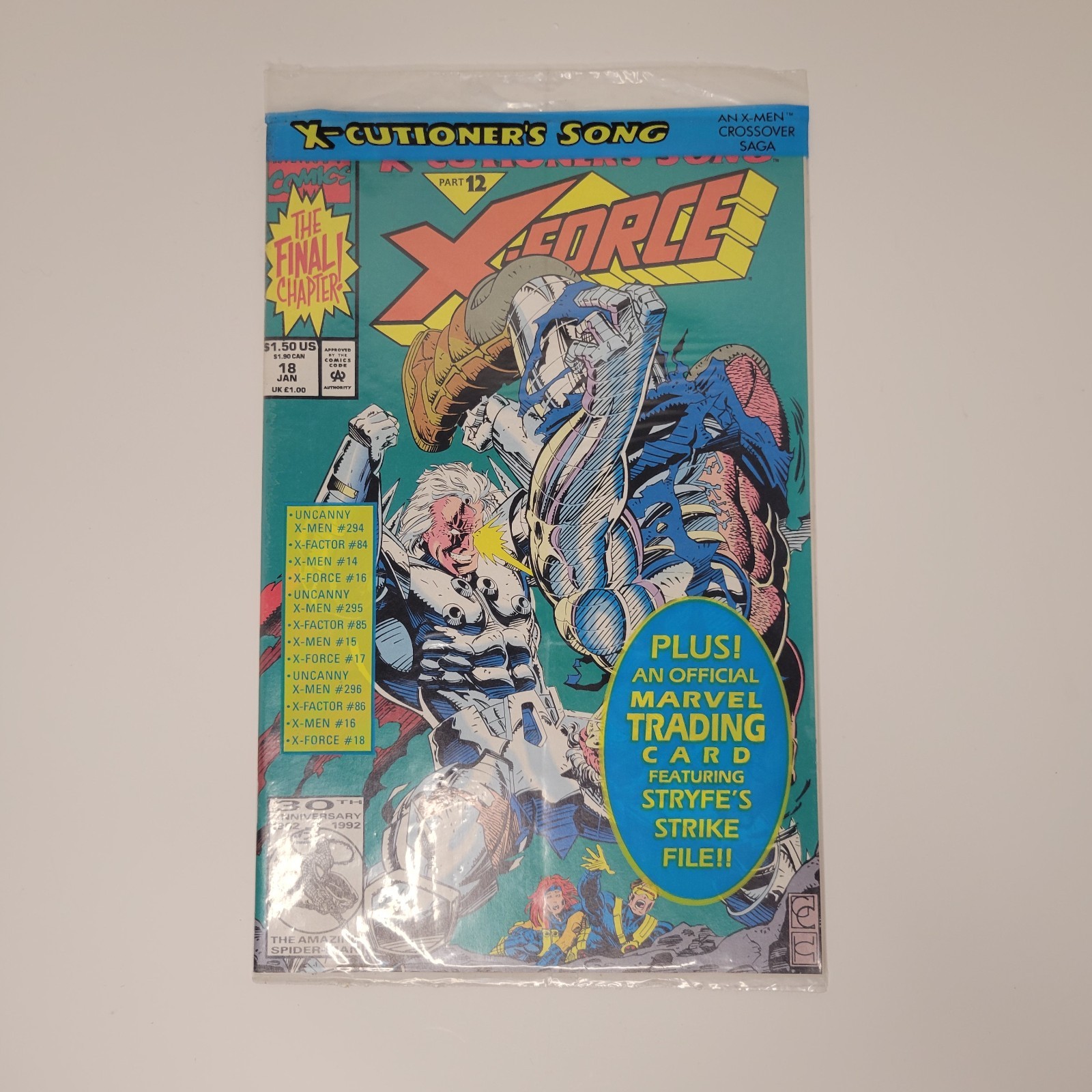 X-force #18 (Marvel Comics Jan 1993) Part 12 X-Cutioner’s Song Sealed w/ Card