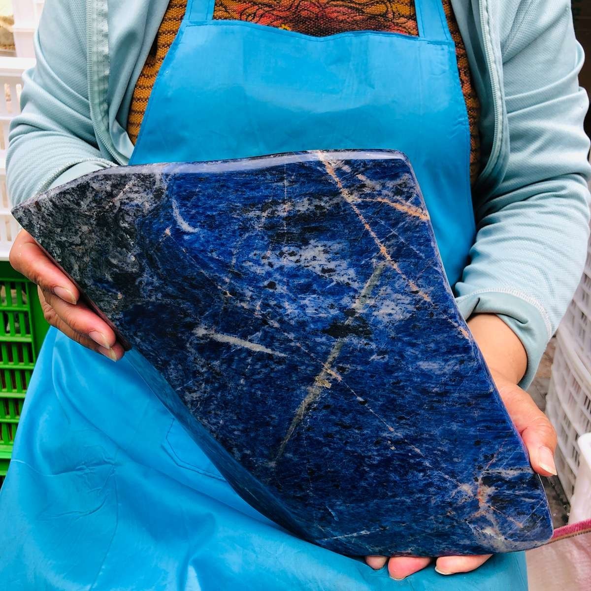 12.78 LB Natural Large Polished Sodalite Freeform Blue Mineral Specimen 5886
