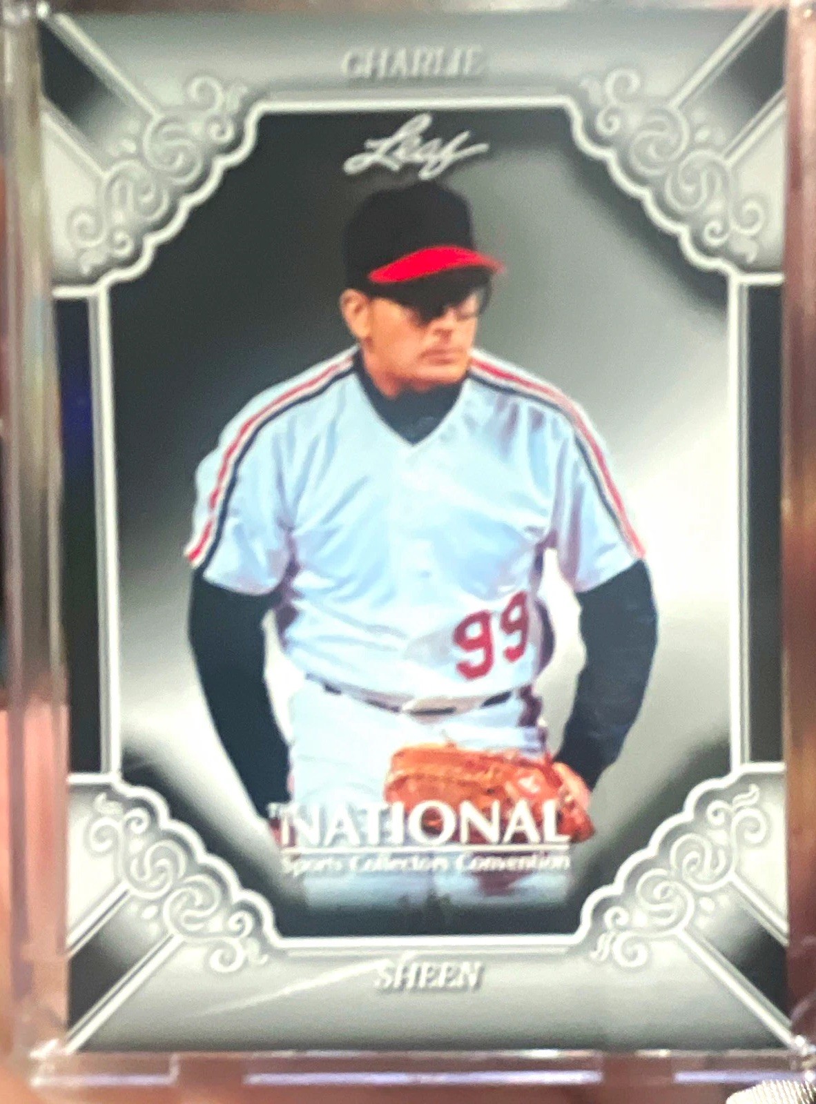 1/1 CHARLIE SHEEN 2026 Leaf NATIONAL SportsCollectors. MAJOR LEAGUE SUPER RARE