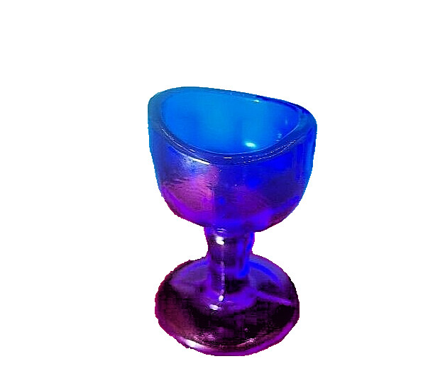 Vintage Style Eye Wash John Bull Style Cobalt Blue Glass Bath Cup 2 3/4