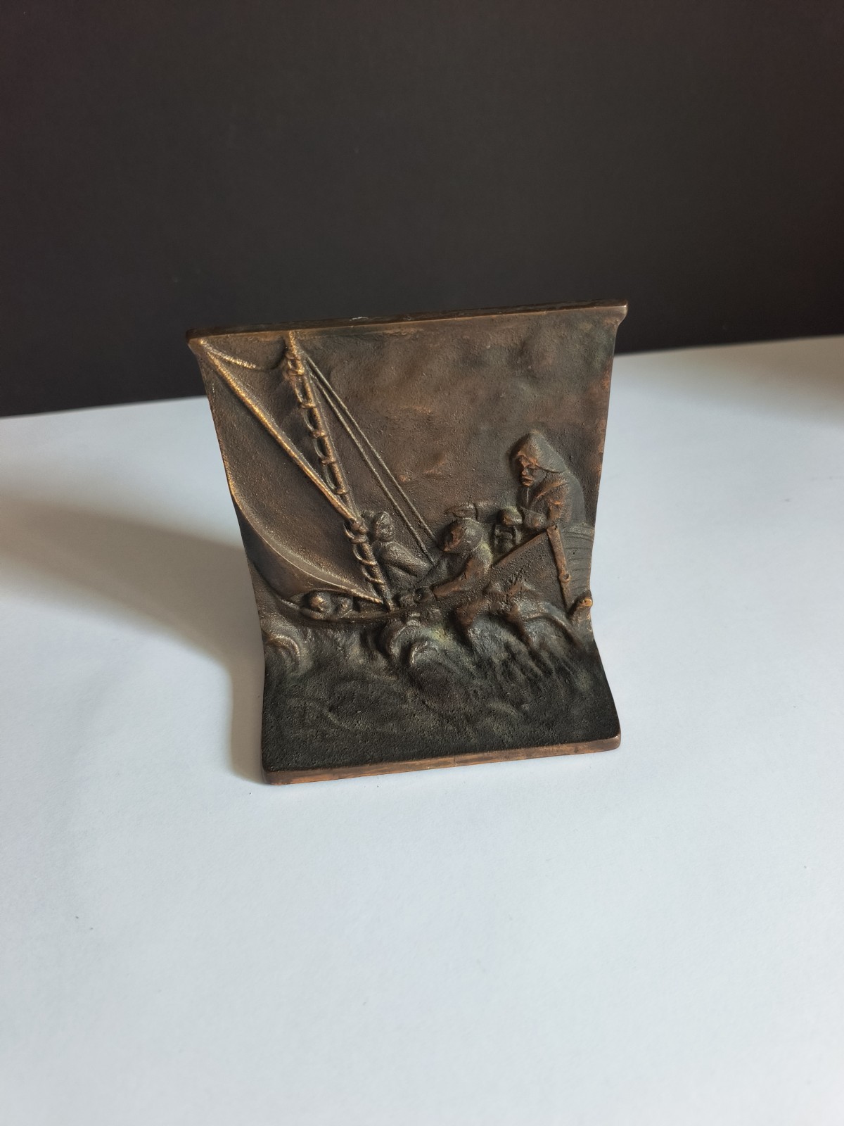 ANTIQUE BRONZE NAUTICAL MARITIME SEA FISHERMAN BOAT SHIP ART STATUE USA BOOKEND ANTIQUE BRONZE NAUTICAL MARITIME SEA FISHERMAN BOAT SHIP ART STATUE USA BOOKEND